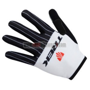 2017 Team TREK Cycling Long Gloves Full Fingers Black White