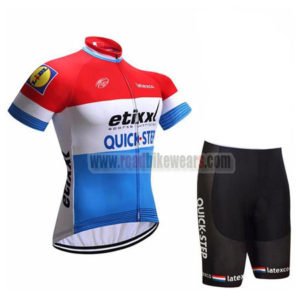 2017 Team etixxl QUICK STEP Cycling Kit Red Blue