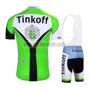 2017 Team Tinkoff Cycle Bib Kit Green