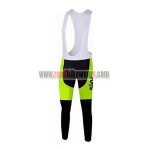 2015 Team SKY Cycling Long Bib Pants Tights Black Yellow