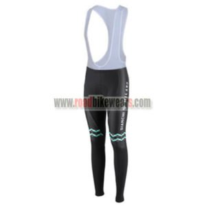 2016 Team BIANCHI Women Lady Cycling Long Bib Pants Tights Black Green