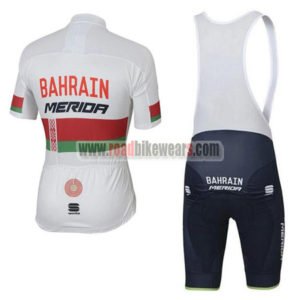 2017 Team BAHRAIN MERIDA Riding Bib Kit White