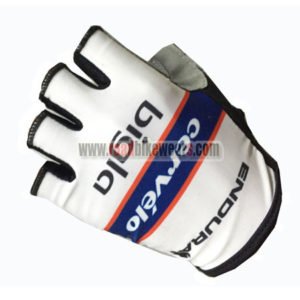 2017 Team Cervelo bigla Cycling Gloves Mitts Half Fingers White Blue