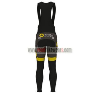 2017 Team Direct Energie VENDEE Riding Long Bib Pants Tights Black Yellow