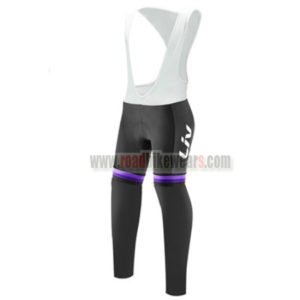 2017 Team Liv Womens Lady Cycling Long Bib Pants Tights Black Purple