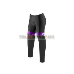 2017 Team Liv Women's Winter Cycle Apparel Thermal Fleece Riding Padded  Long Pants Tights Black Purple