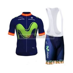 2017 Team Movistar Spain Cycling Bib Kit Blue