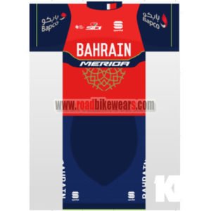 2017 Team BAHRAIN MERIDA Cycling Set Red Blue