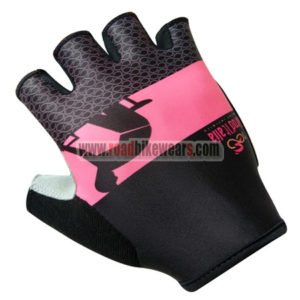 2017 Team LaGazzetta dello Sport Cycling Gloves Mitts Black Pink
