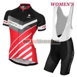 2017 Team Nalini Womens Lady Cycling Bib Kit Black Grey Red