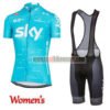 2017 Team SKY Womens Lady Cycling Bib Kit Blue