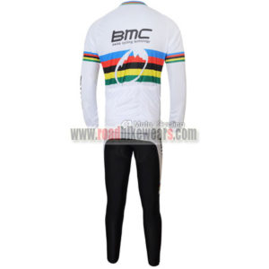 2011 Team BMC UCI Champion Cycle Long Suit White Rainbow
