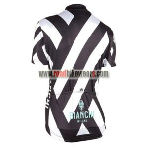 2017 Team BIANCHI Womens Biking Jersey Maillot Shirt Black White Blue