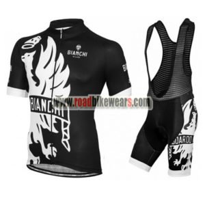 2016 Team BIANCHI Cycling Bib Kit Black White
