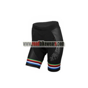 2016 Team BIANCHI Womens Cycling Shorts Bottoms Black Rainbow