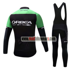 2017 Team ORBEA Riding Long Bib Suit Black Green