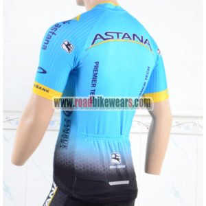 2018 Team ASTANA Biking Jersey Shirt Blue Black