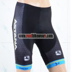 2018 Team ASTANA Cycling Shorts Bottoms Black Blue