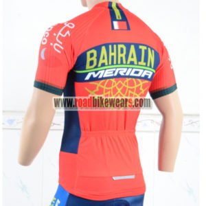 2018 Team BAHRAIN MERIDA Biking Jersey Shirt Red