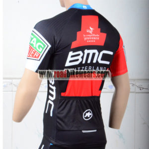 2018 Team BMC Biking Jersey Shirt Red Black