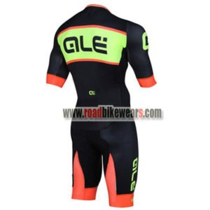 2018 Team QLE Biking Skinsuit Black Orange Green
