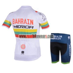 2018 Team BAHRAIN MERIDA Bike Kit White Rainbow