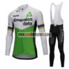 2018 Team Dimension data Cycling Long Bib Suit White Green