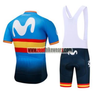 2018 Team Movistar Spain Riding Bib Kit Blue