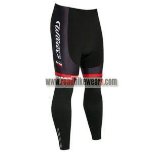 2018 Team Wilier ITALIA Cycle Long Pants Tights Black Red
