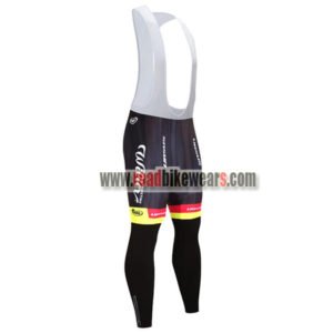 2018 Team Wilier ITALIA Cycling Bib Pants Tights Black Red Yellow