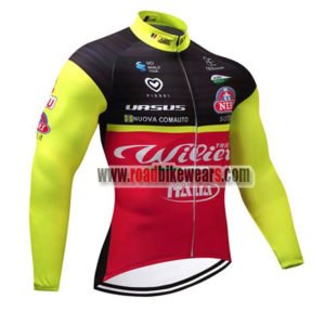 2018 Team Wilier ITALIA Cycling Long Jersey Black Red Yellow