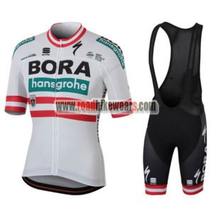 2018 Team BORA hansgrohe Austria Cycling Bib Kit White