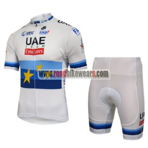 2018 Team UAE Emirates European Champion Racing Bib Kit White